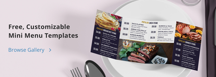 Free, Customizable Mini Menu Templates 
