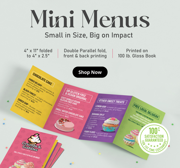 Mini Menus Small in Size, Big on Impact