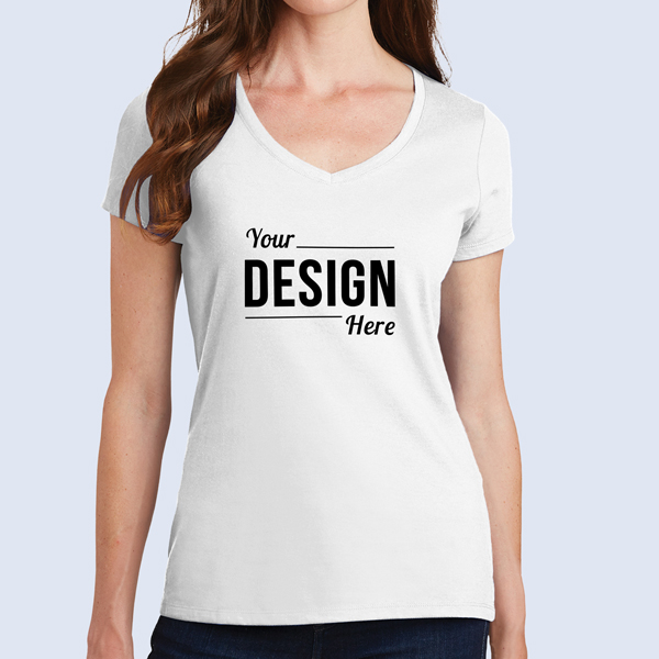White V-Neck T-Shirts